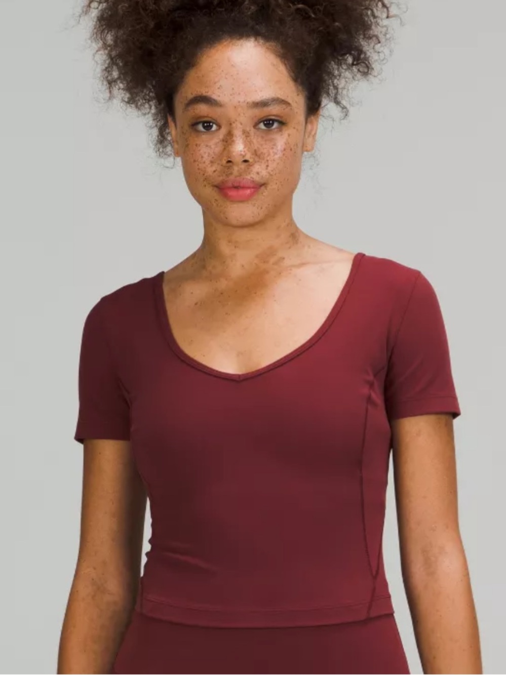 Lululemon Align T-Shirt Red Mulberry Women’s 6 Fall Layering Travel